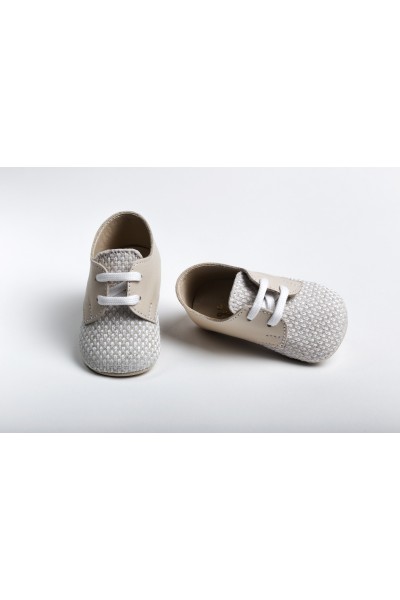 Χειροποίητο Βαπτιστικό Παπουτσάκι Αγκαλιάς Everkid, για αγόρι A2203Ε