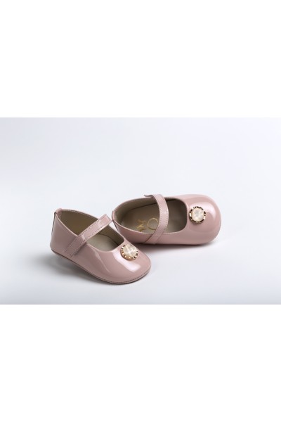 Χειροποίητο Βαπτιστικό Παπουτσάκι Αγκαλιάς Everkid, για κορίτσι K2200Ρ