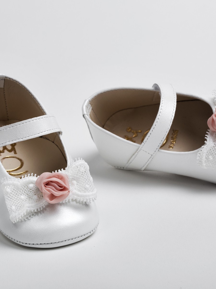 Χειροποίητο Βαπτιστικό Παπουτσάκι Αγκαλιάς Everkid, για κορίτσι K2202E