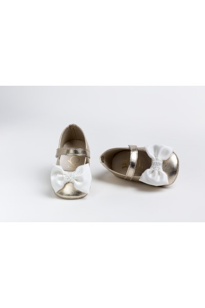 Χειροποίητο Βαπτιστικό Παπουτσάκι Αγκαλιάς Everkid, για κορίτσι K2204X