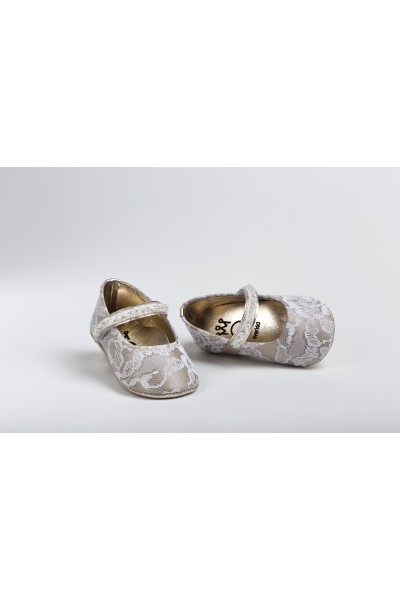 Χειροποίητο Βαπτιστικό Παπουτσάκι Αγκαλιάς Everkid, για κορίτσι K2209X