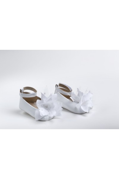 Χειροποίητο Βαπτιστικό Παπουτσάκι Αγκαλιάς Everkid, για κορίτσι K2212A