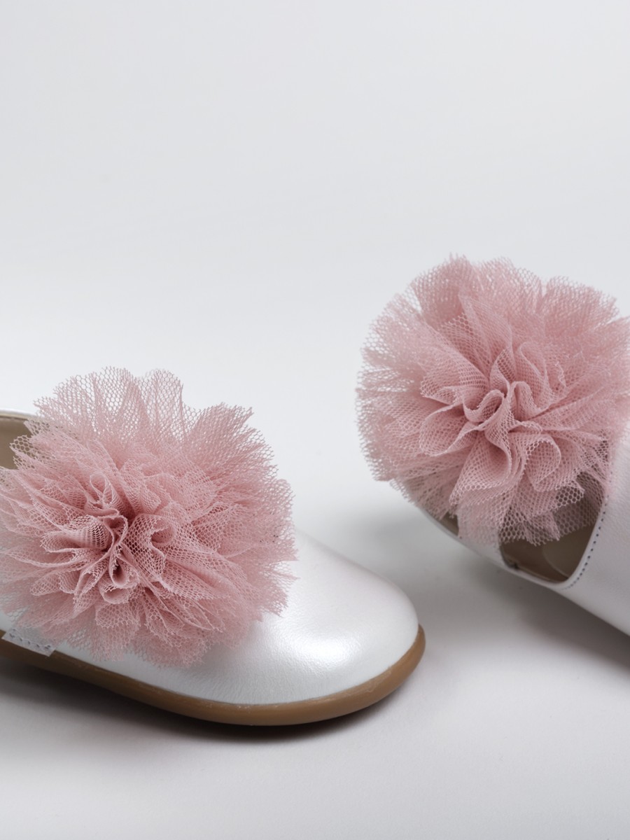 Χειροποίητο Βαπτιστικό Παπουτσάκι Πρώτα Βήματα Everkid, για κορίτσι K2234E