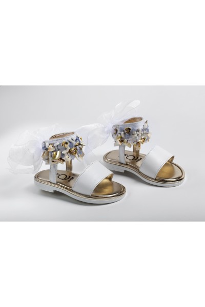 Χειροποίητο Βαπτιστικό Παπουτσάκι Περπατήματος Everkid, για κορίτσι K2247A