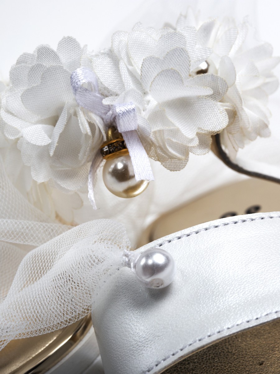 Χειροποίητο Βαπτιστικό Παπουτσάκι Περπατήματος Everkid, για κορίτσι K2249E