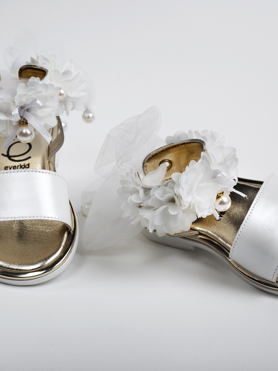 Χειροποίητο Βαπτιστικό Παπουτσάκι Περπατήματος Everkid, για κορίτσι K2249E