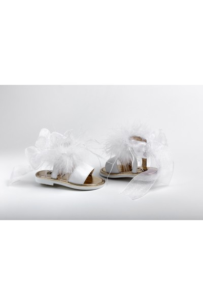 Χειροποίητο Βαπτιστικό Παπουτσάκι Περπατήματος Everkid, για κορίτσι K2250A