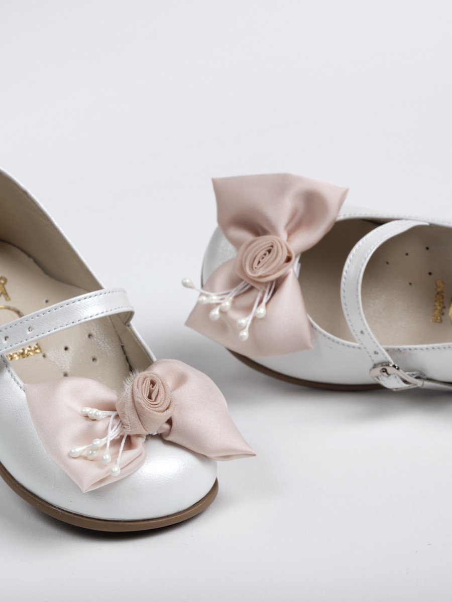 Χειροποίητο Βαπτιστικό Παπουτσάκι Περπατήματος Everkid, για κορίτσι K2264E