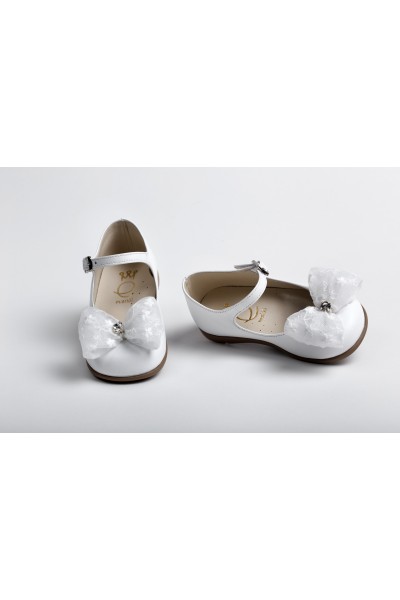 Χειροποίητο Βαπτιστικό Παπουτσάκι Περπατήματος Everkid, για κορίτσι K2266A