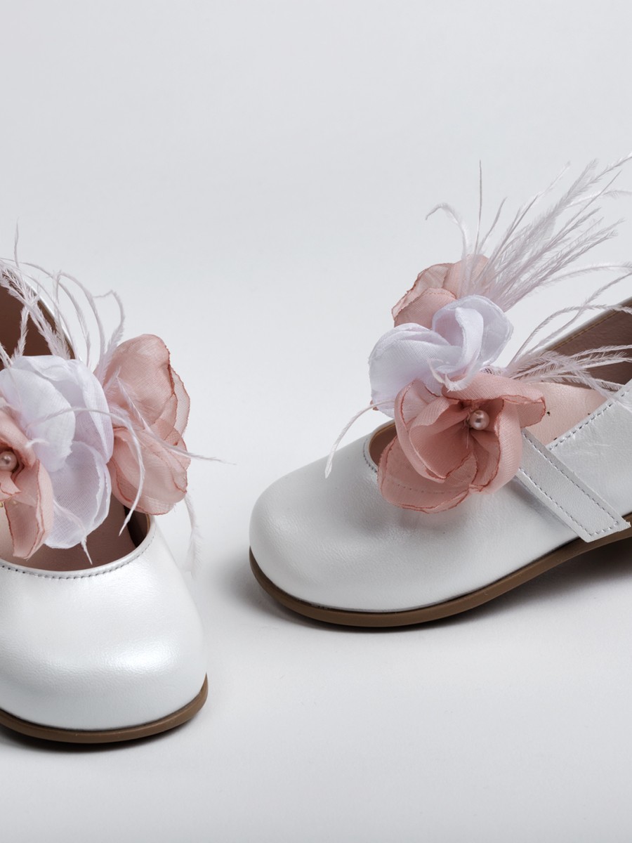 Χειροποίητο Βαπτιστικό Παπουτσάκι Περπατήματος Everkid, για κορίτσι K2278E