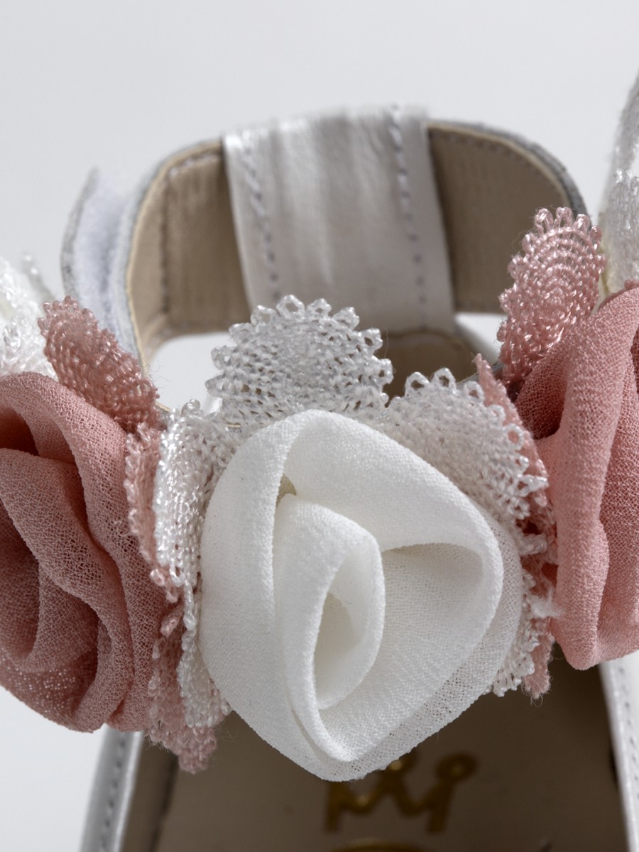 Χειροποίητο Βαπτιστικό Παπουτσάκι Περπατήματος Everkid, για κορίτσι K2282E