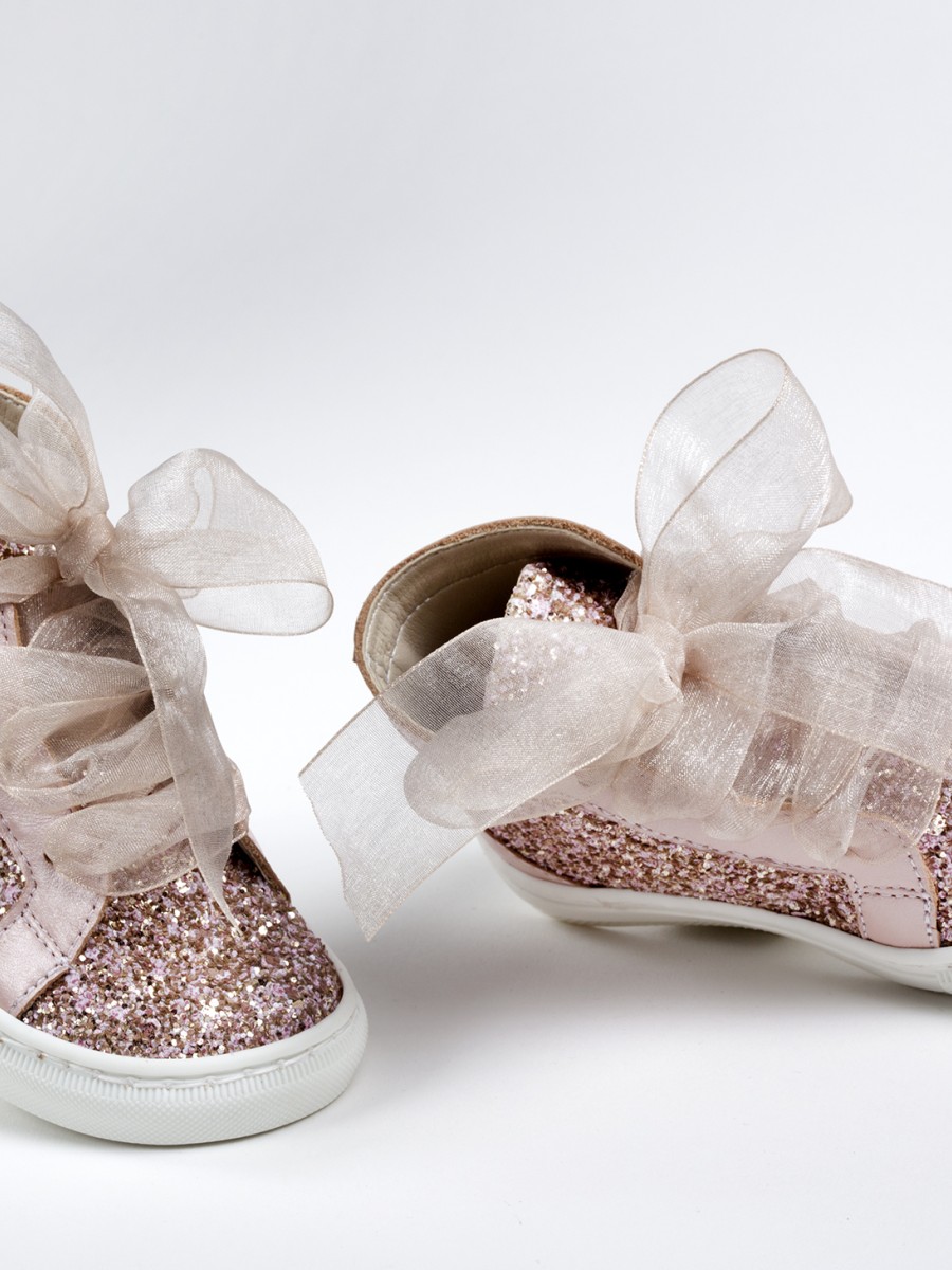 Χειροποίητο Βαπτιστικό Παπουτσάκι Περπατήματος Everkid, για κορίτσι K2285P