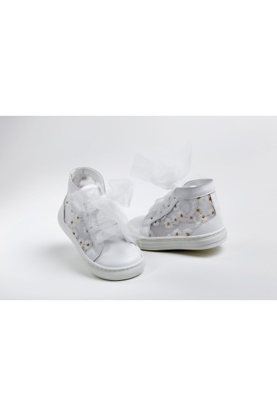 Χειροποίητο Βαπτιστικό Παπουτσάκι Περπατήματος Everkid, για κορίτσι K2289A Χειροποίητο Βαπτιστικό Παπουτσάκι Περπατήματος Everkid, για κορίτσι K2289A