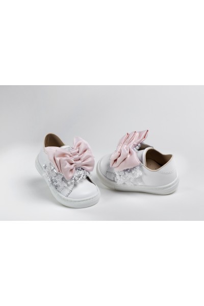 Χειροποίητο Βαπτιστικό Παπουτσάκι Περπατήματος Everkid, για κορίτσι K2291A Χειροποίητο Βαπτιστικό Παπουτσάκι Περπατήματος Everkid, για κορίτσι K2291A